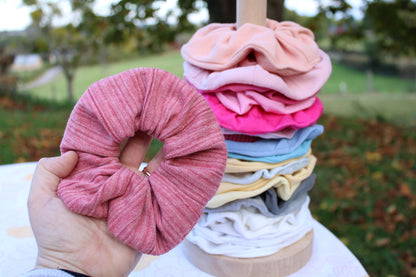 2 adult size upcycled XL scrunchies